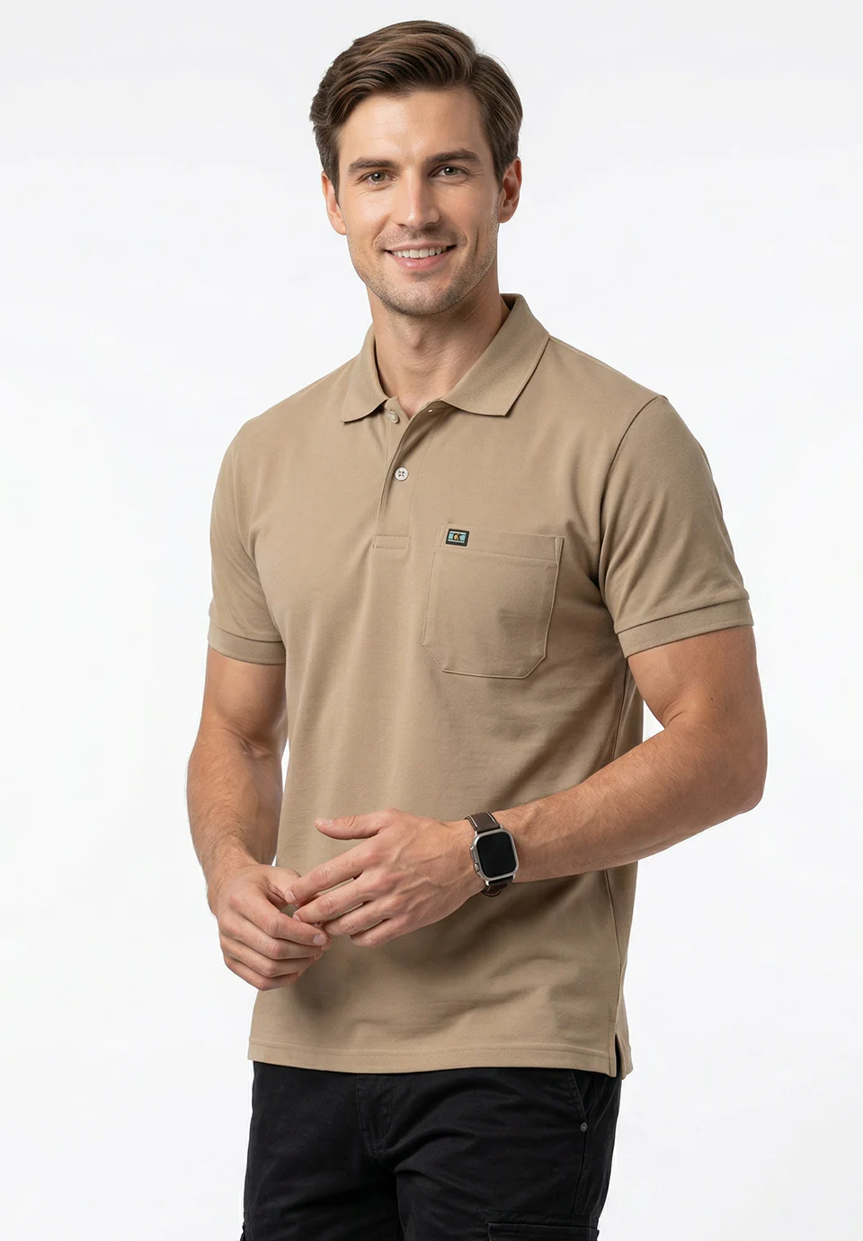 Beige Cotton T-Shirt