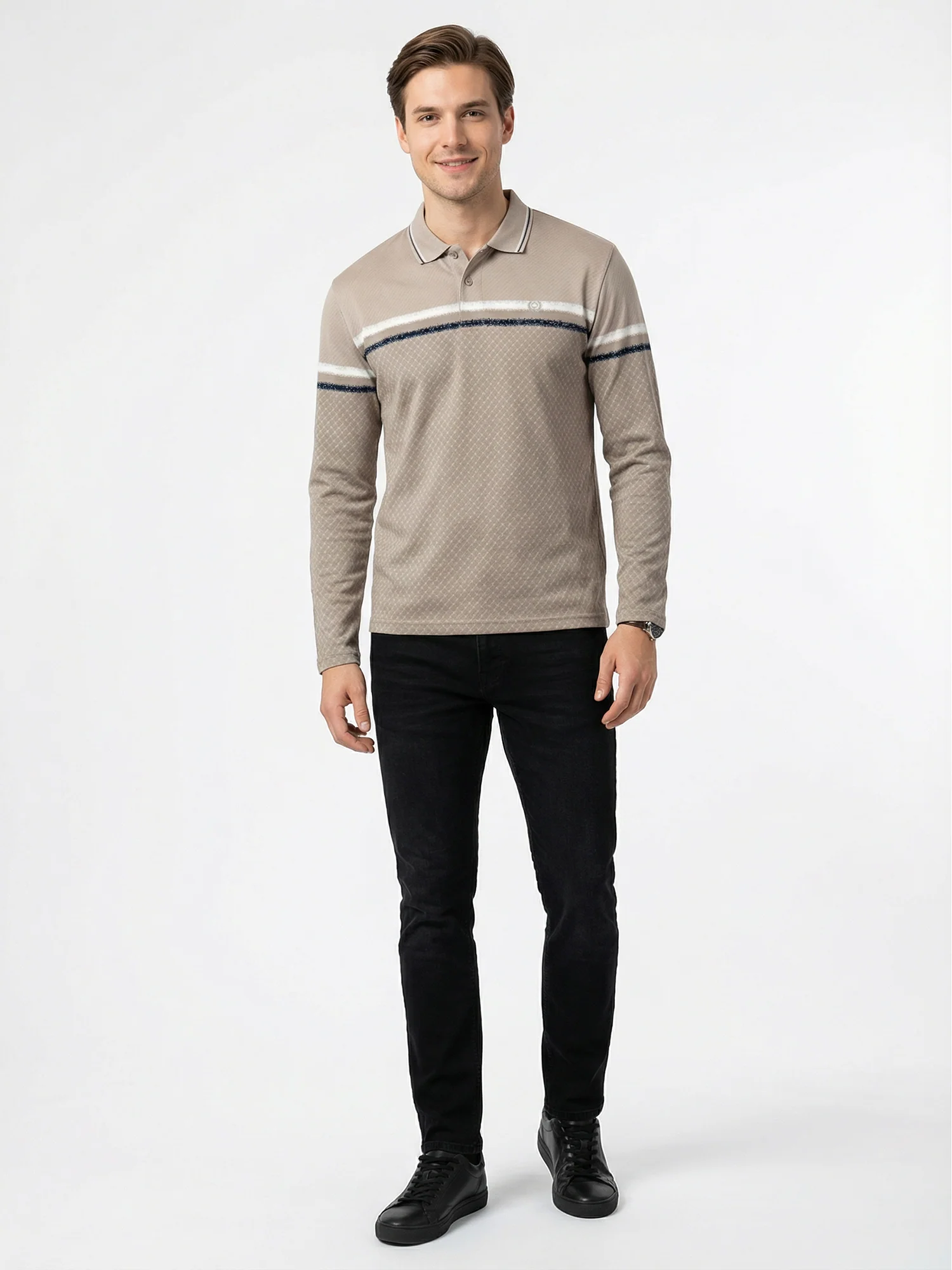 Beige Full Sleeve Winter T-Shirt