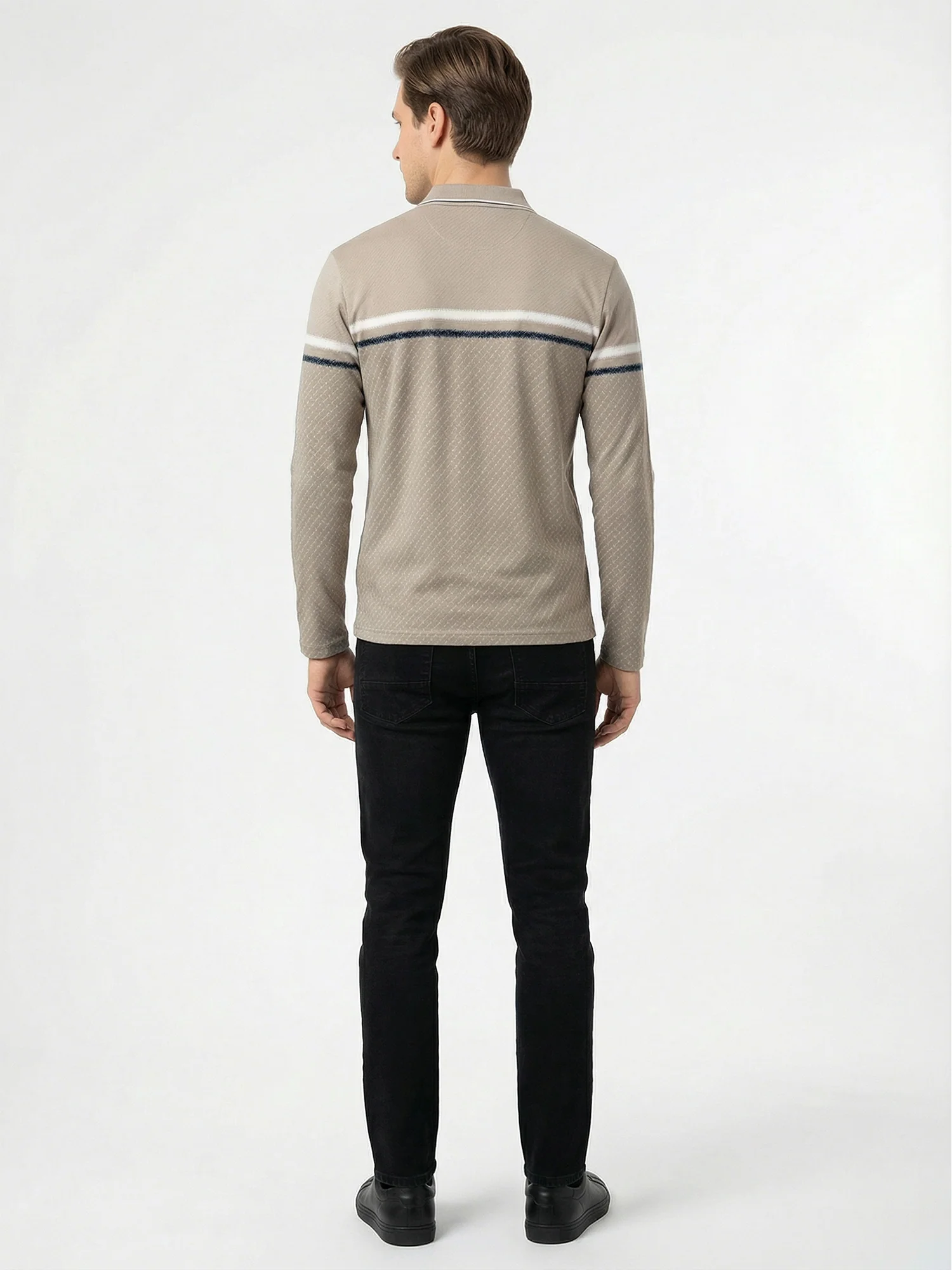 Beige Full Sleeve Winter T-Shirt - Image 2