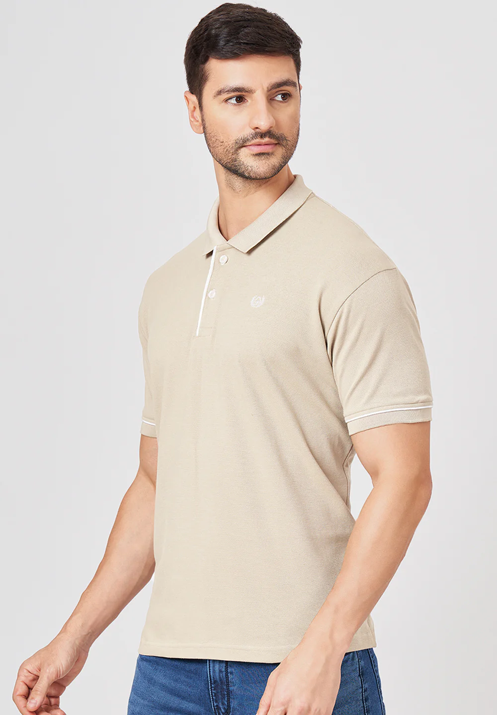 Beige Cotton T-Shirt - Image 3