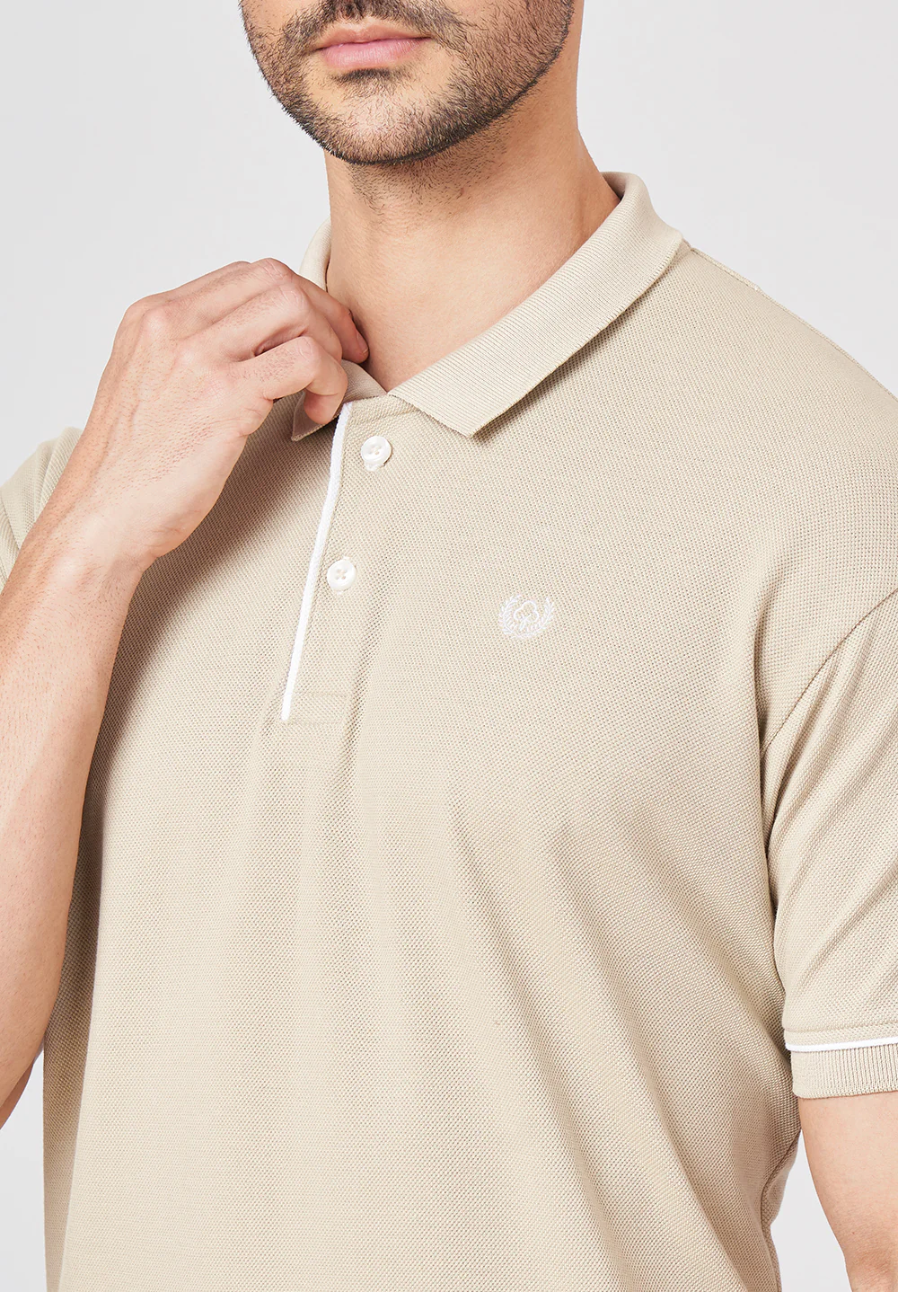 Beige Cotton T-Shirt - Image 4