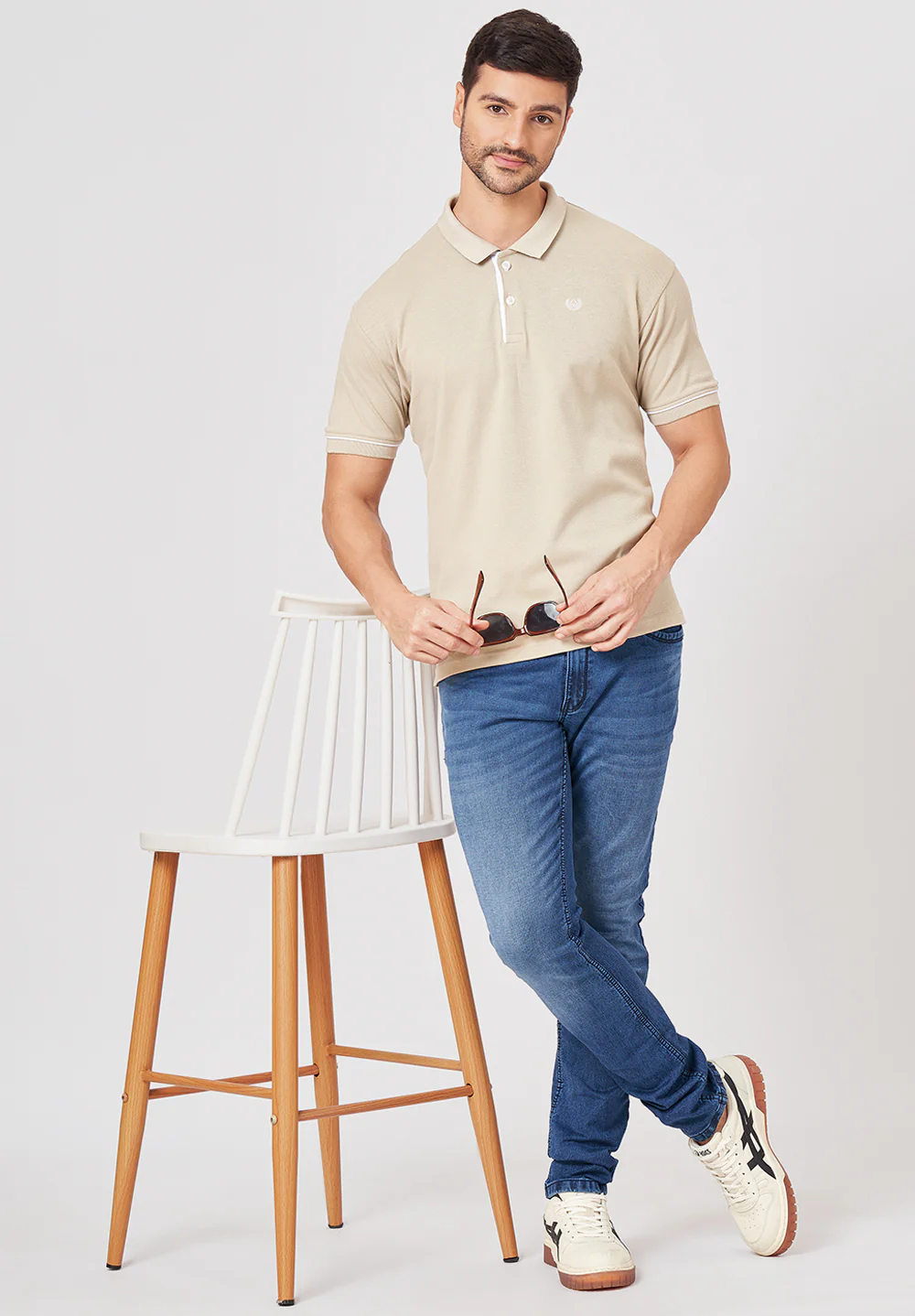 Beige Cotton T-Shirt - Image 5
