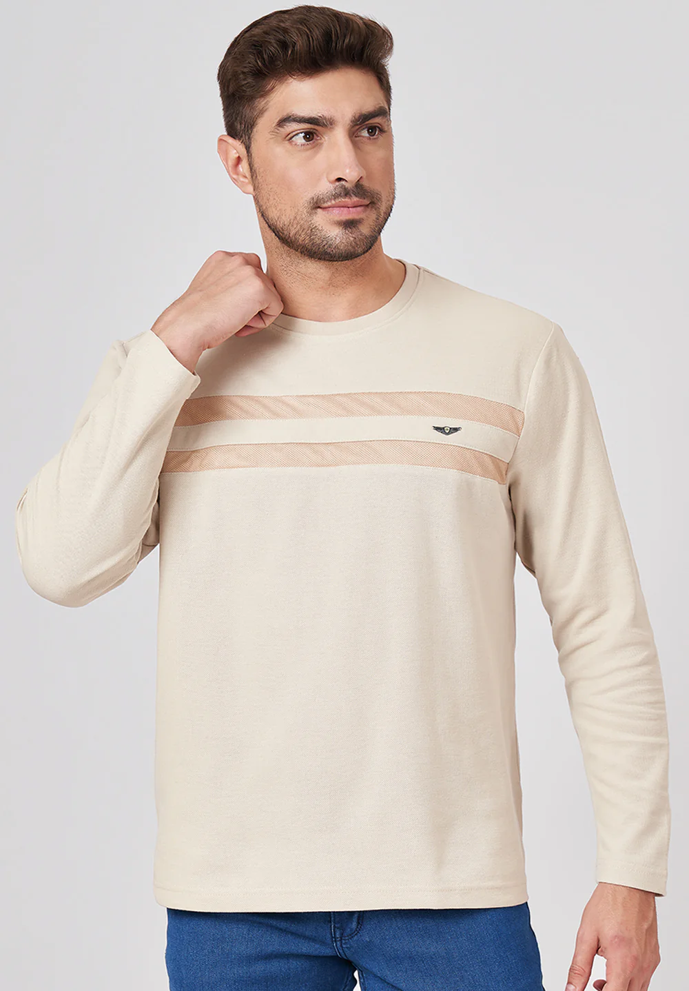 Beige Cotton T-Shirt