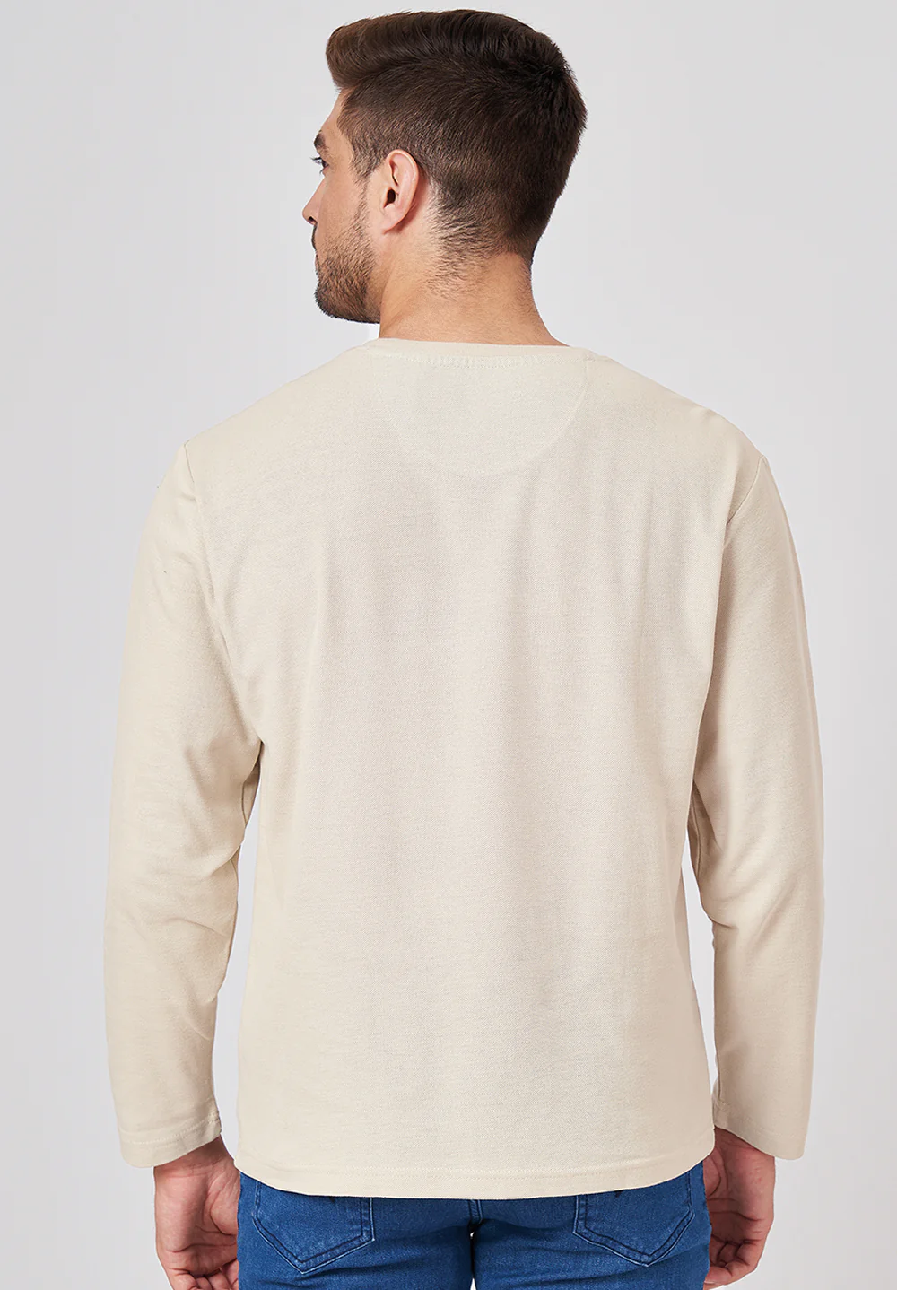 Beige Cotton T-Shirt - Image 2