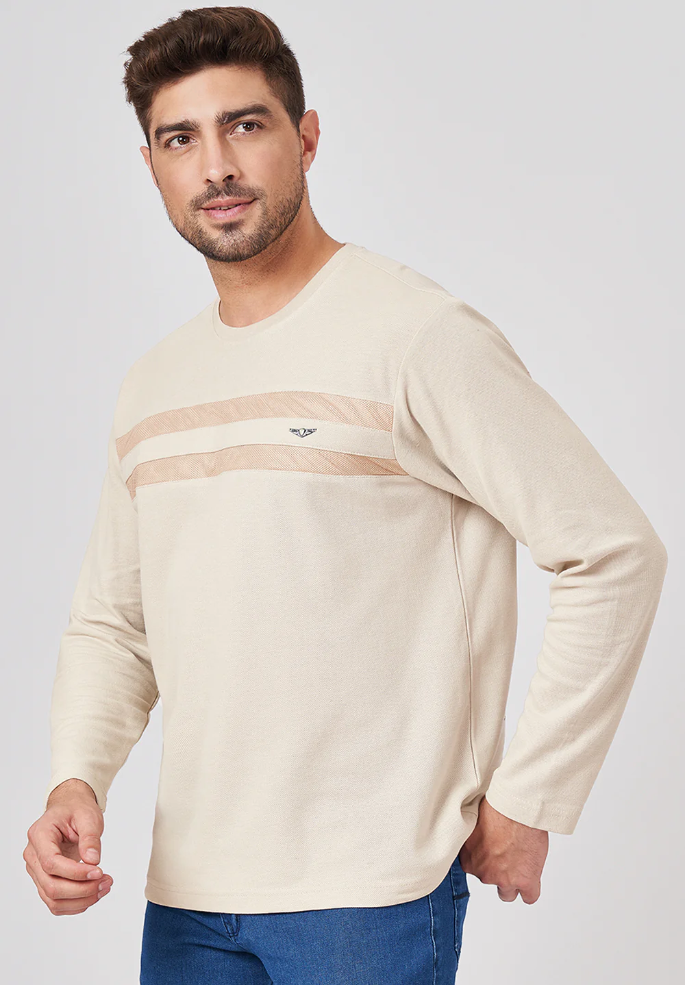 Beige Cotton T-Shirt - Image 3