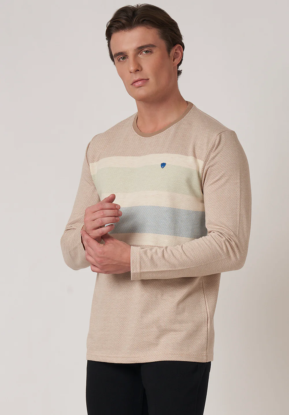 Beige Cotton T-Shirt - Image 3