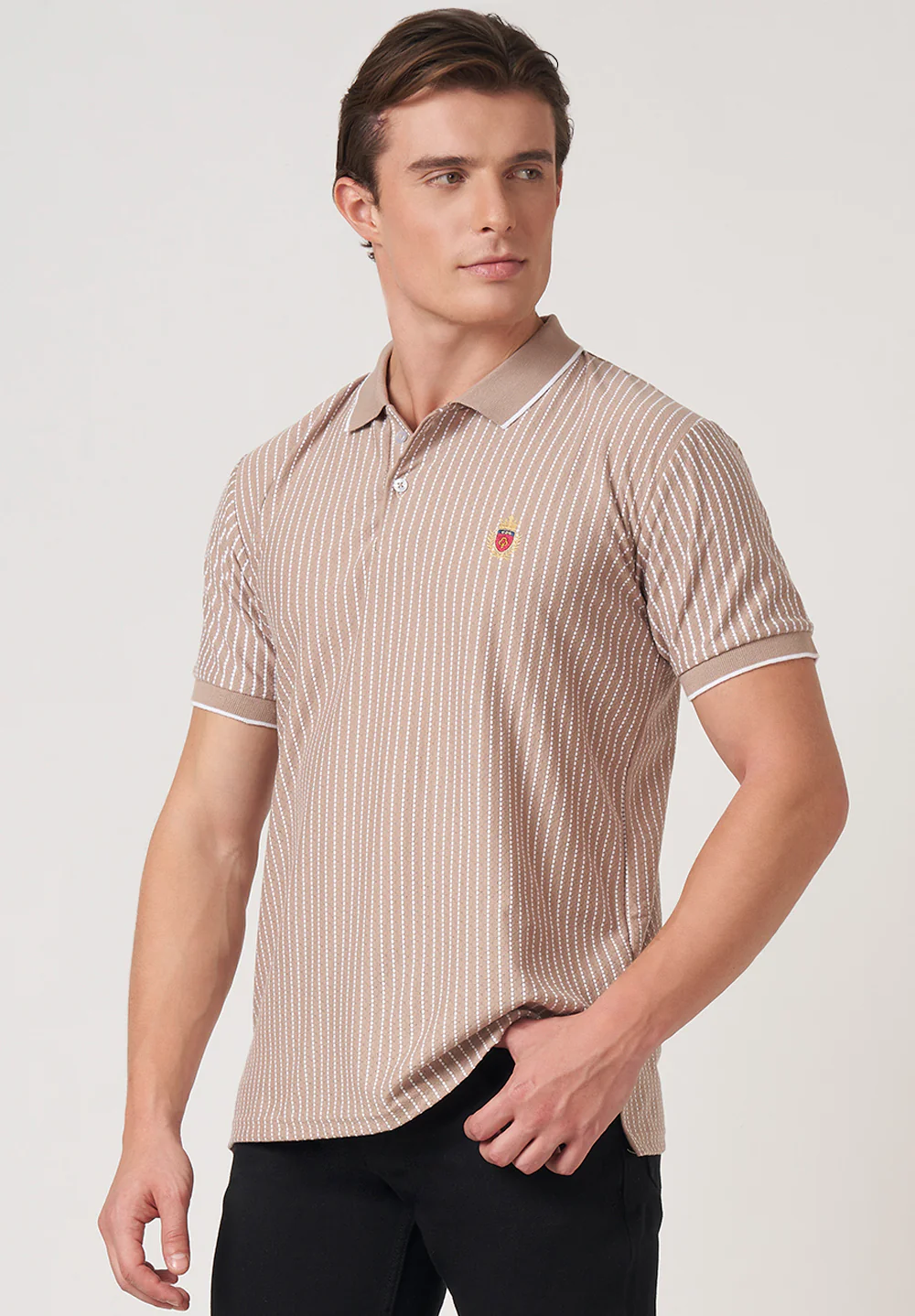 Beige Cotton T-Shirt - Image 3