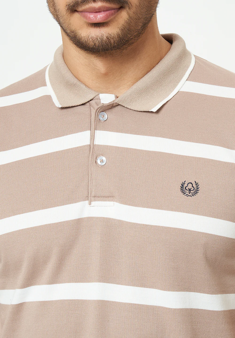 Beige Cotton T-Shirt - Image 3