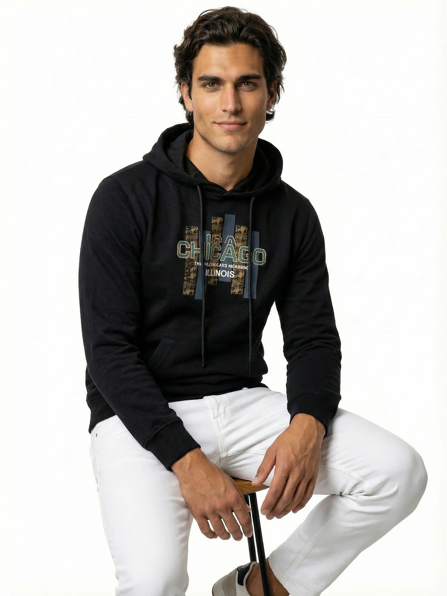 Black Full Sleeve Winter Hoodie - Image 3