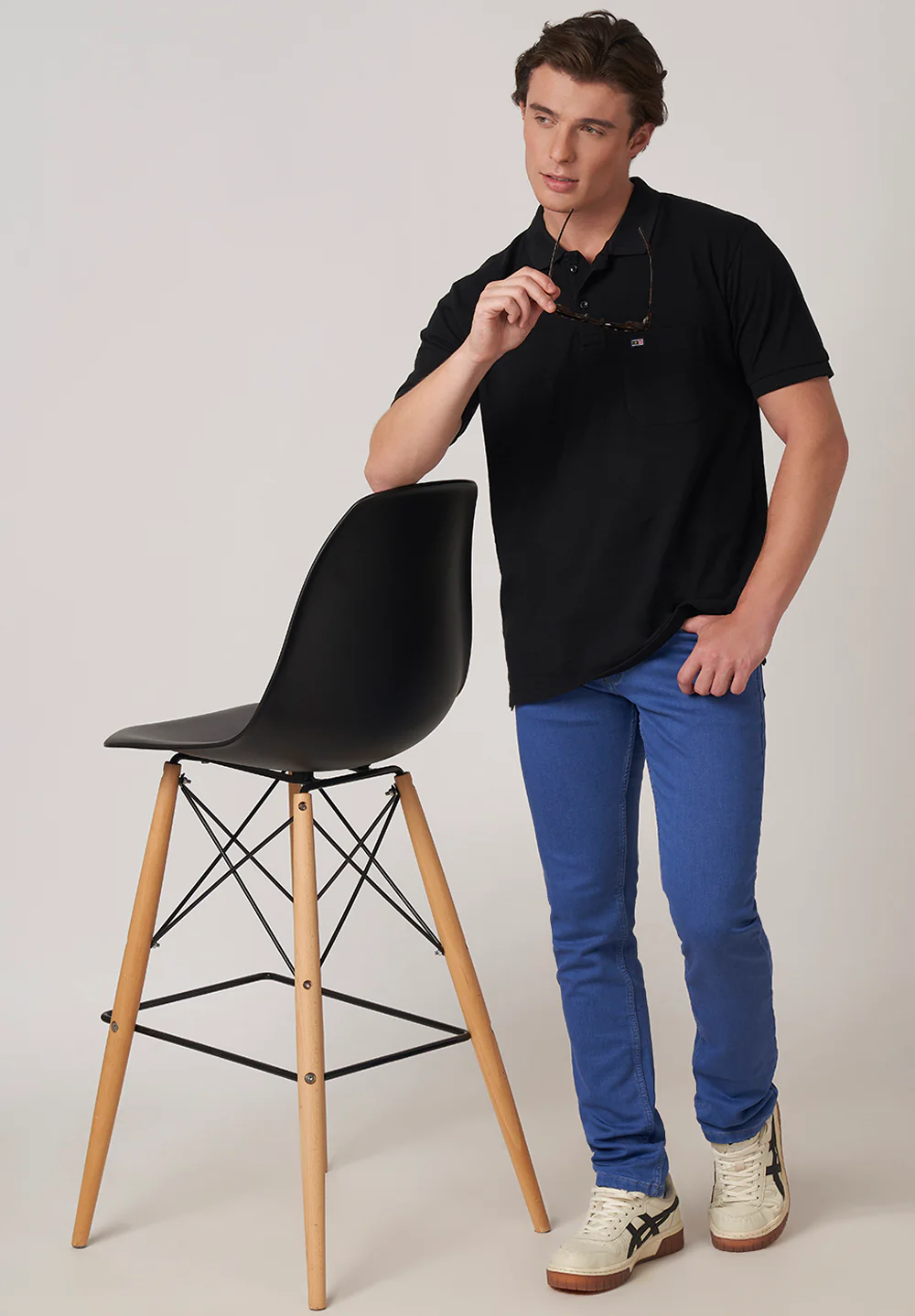 Black Cotton T-Shirt - Image 4
