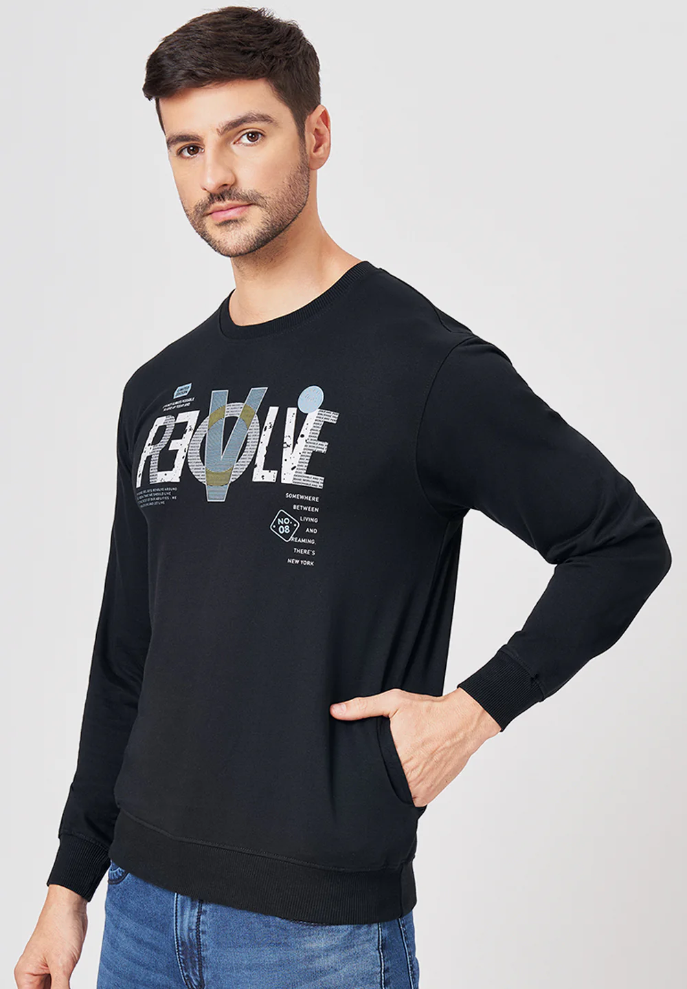 Black Cotton T-Shirt - Image 3