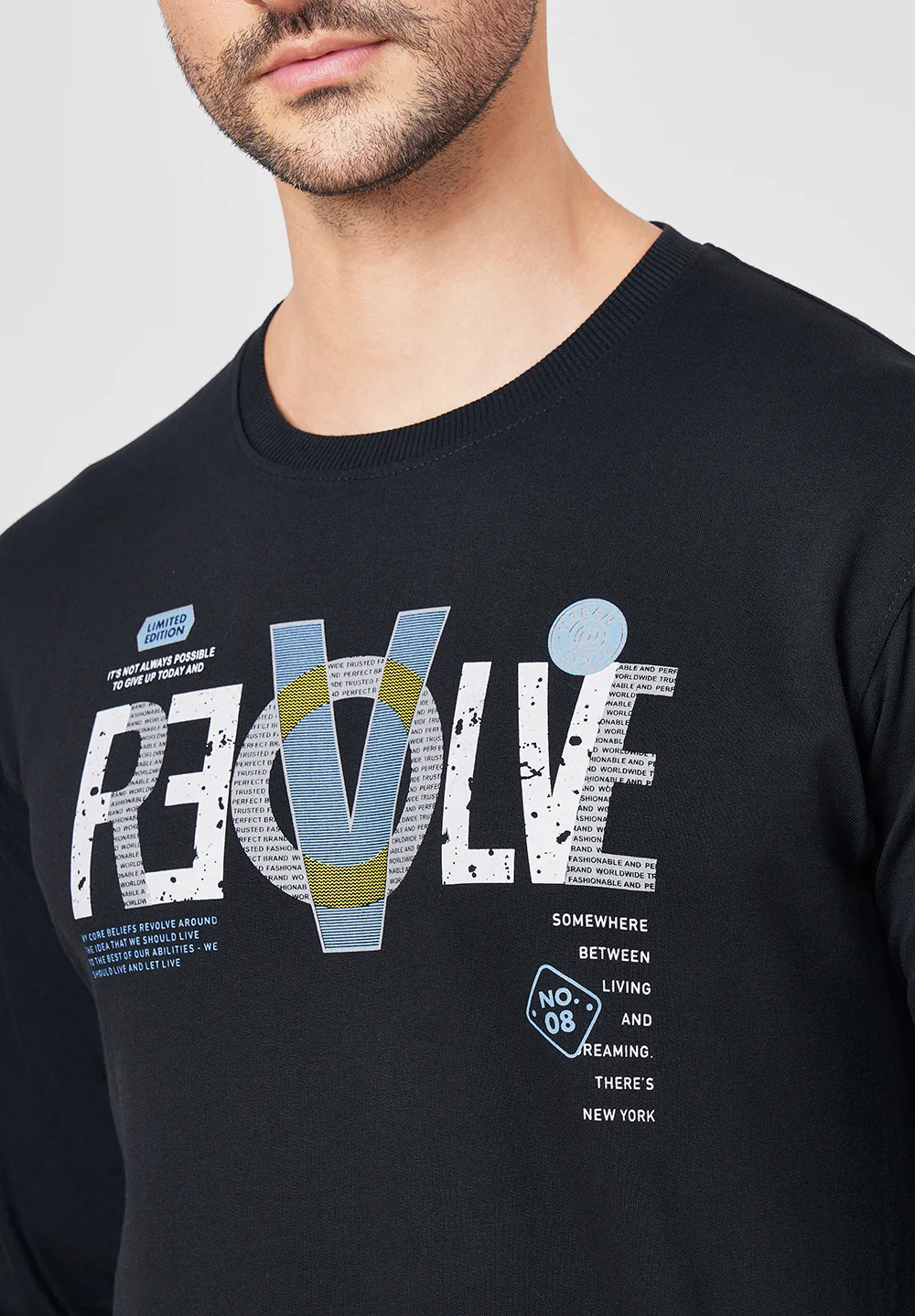 Black Cotton T-Shirt - Image 4
