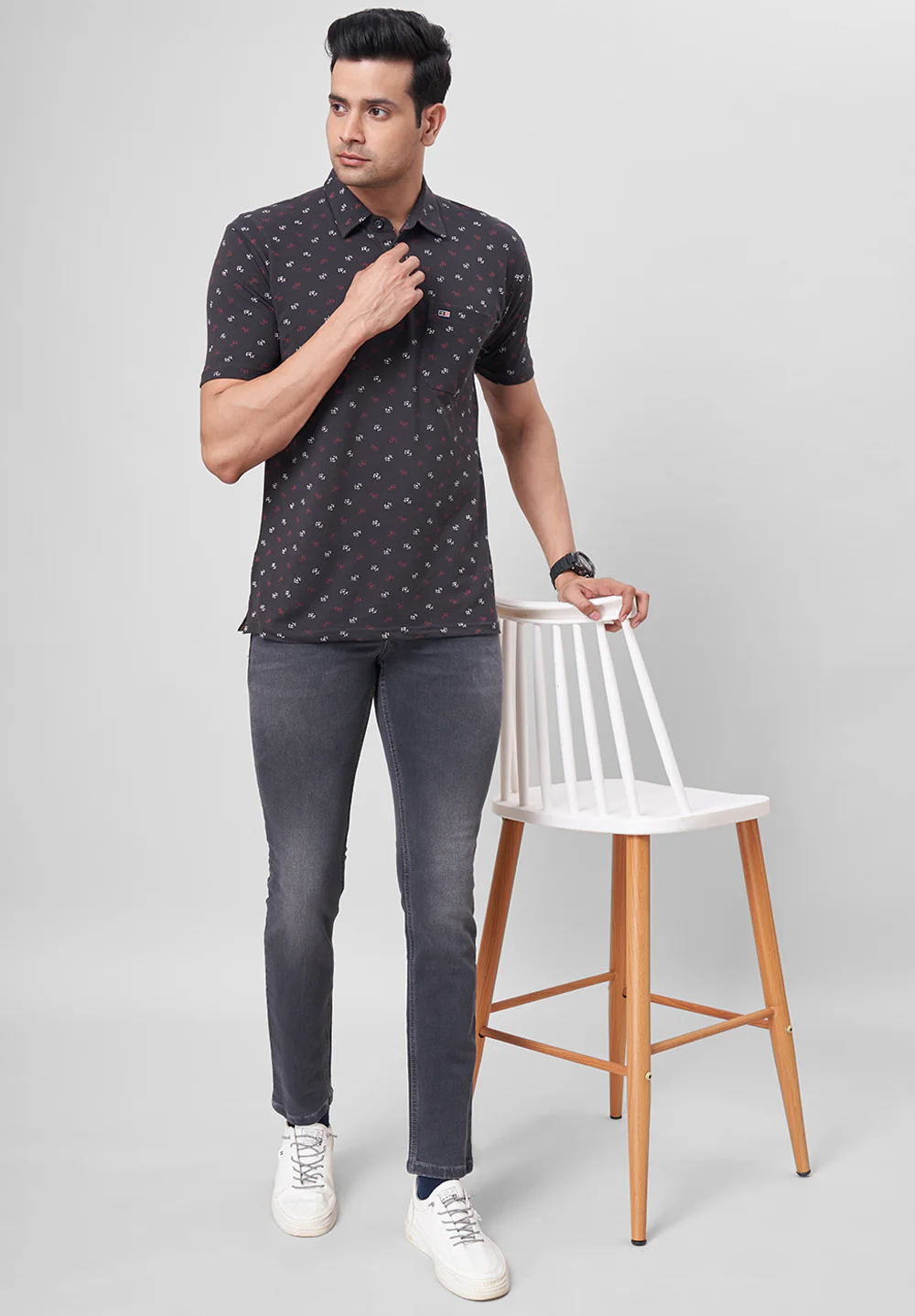 Black Cotton T-Shirt - Image 4