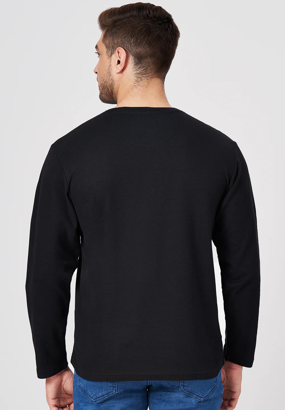Black Cotton T-Shirt - Image 2