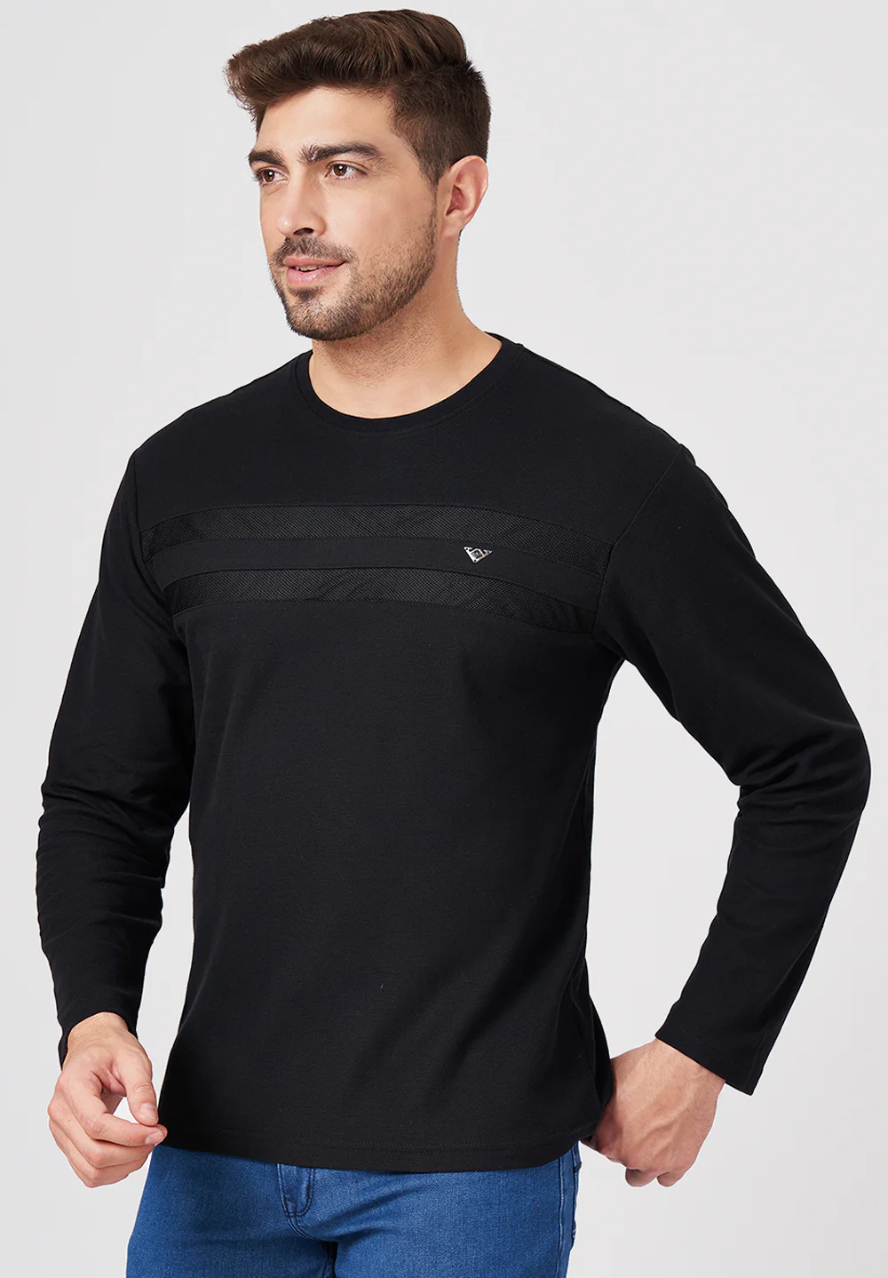 Black Cotton T-Shirt - Image 3