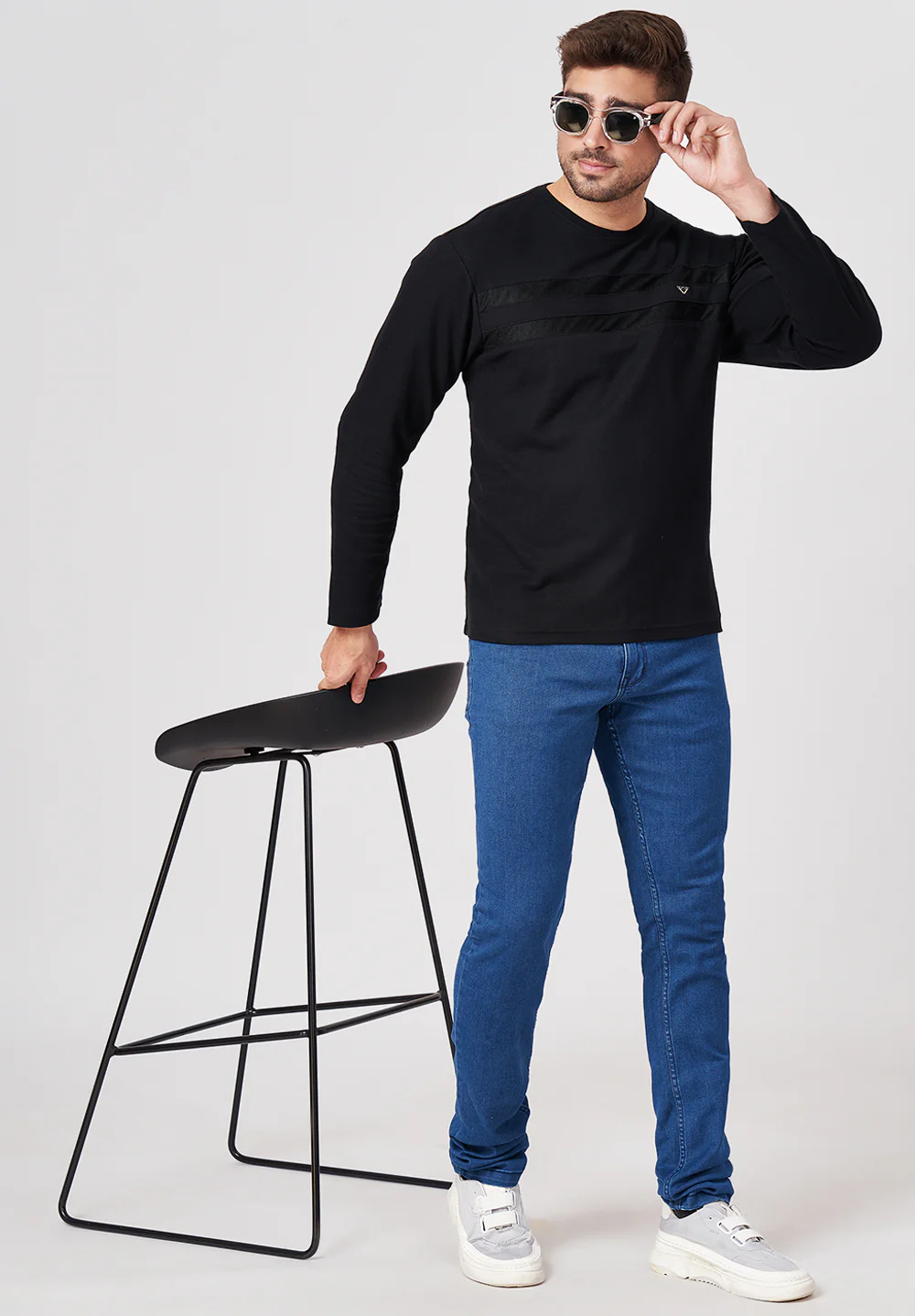 Black Cotton T-Shirt - Image 5
