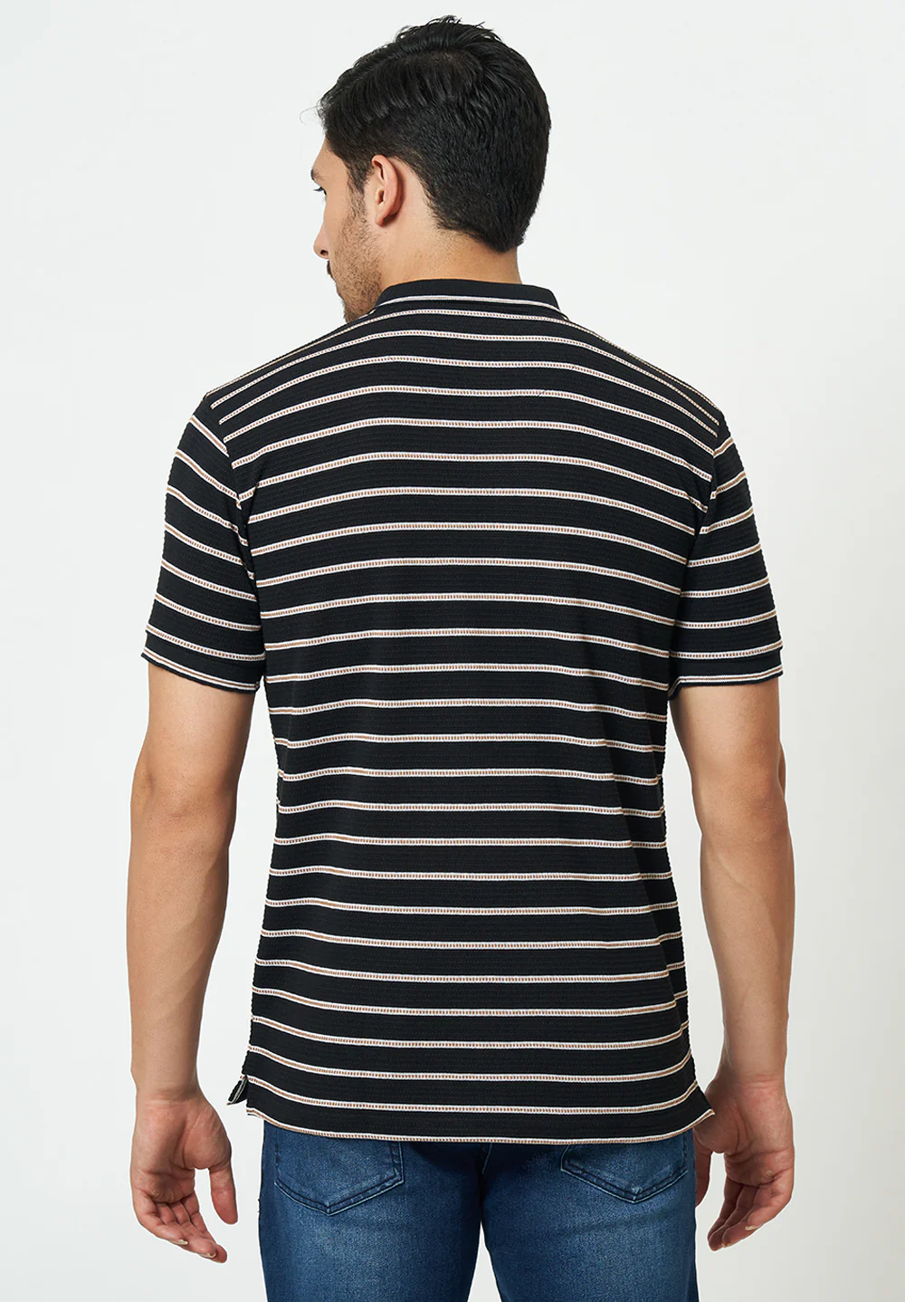 Black Cotton T-Shirt - Image 2