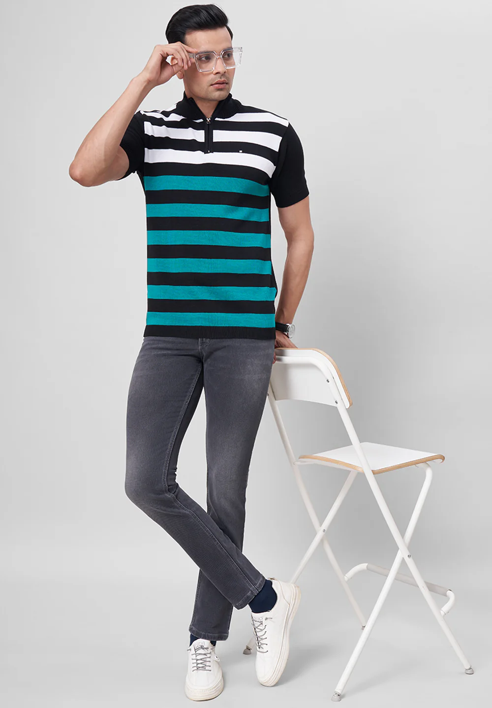 Blue Cotton T-Shirt - Image 4