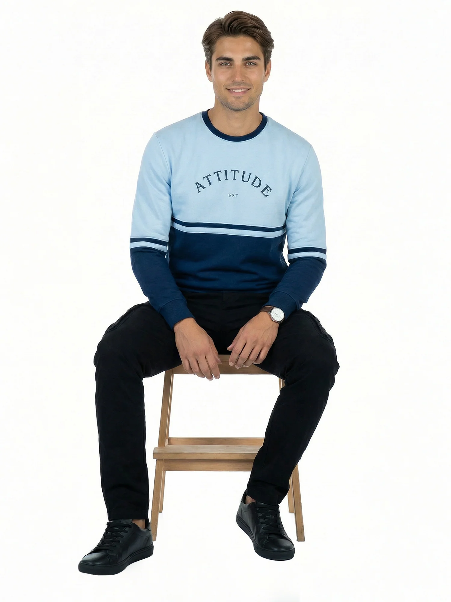 Blue Full Sleeve Winter T-Shirt - Image 4