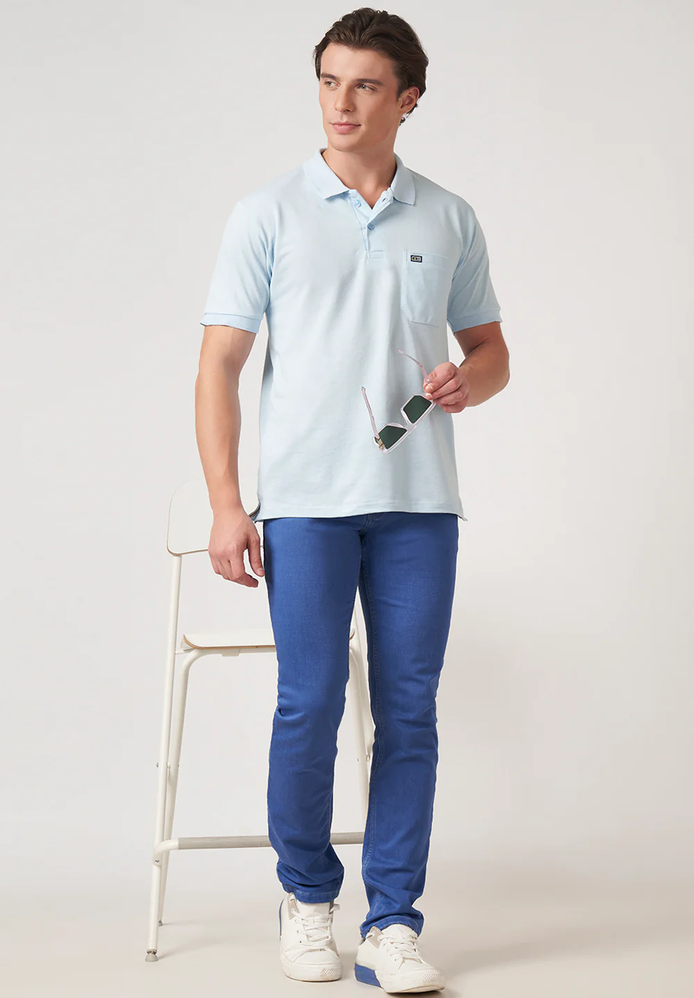 Blue Cotton T-Shirt - Image 2
