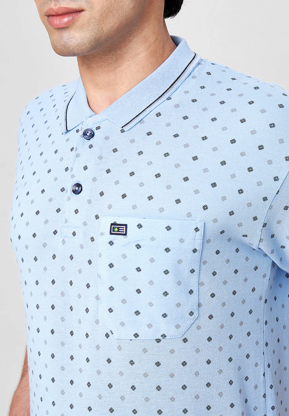 Blue Cotton T-Shirt - Image 3