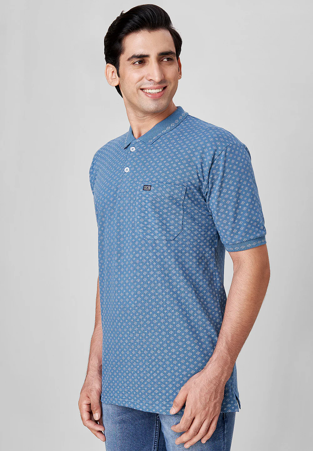 Blue Cotton T-Shirt