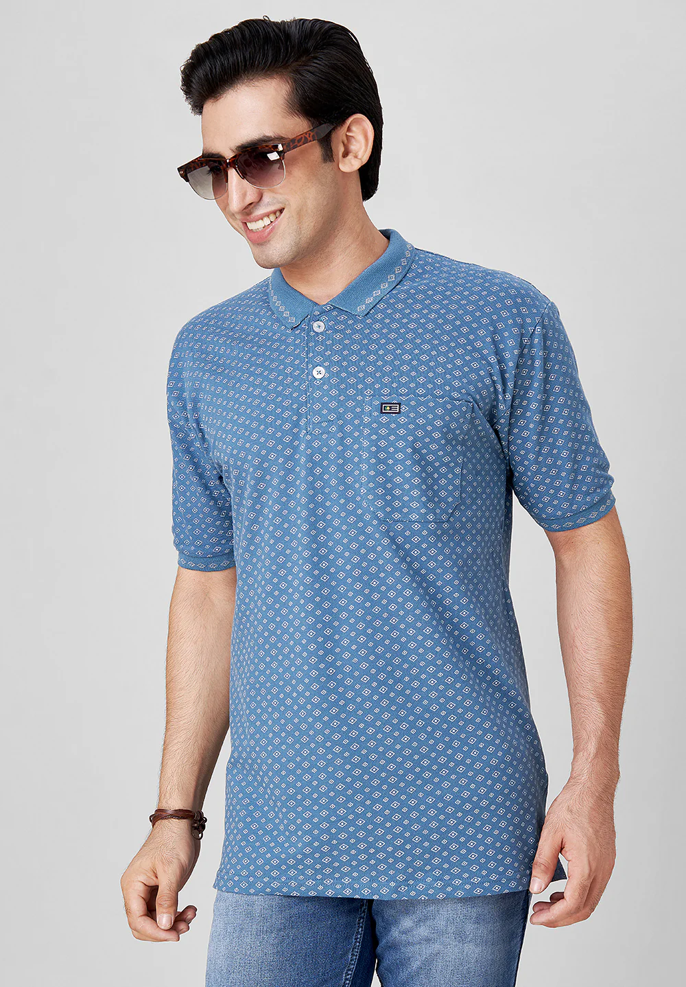 Blue Cotton T-Shirt - Image 4