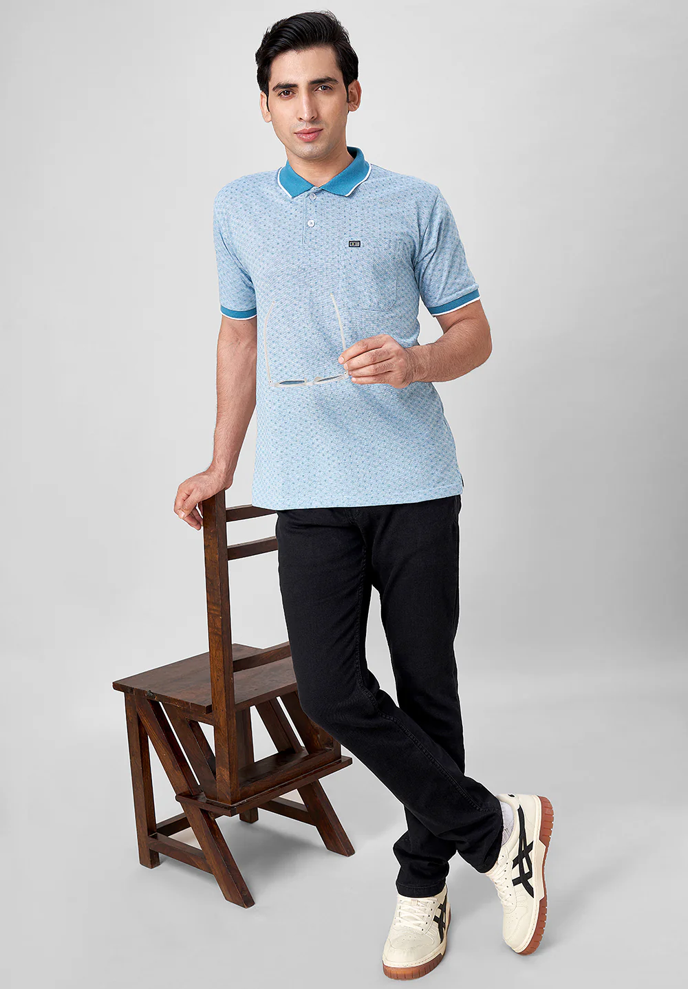 Blue Cotton T-Shirt - Image 4