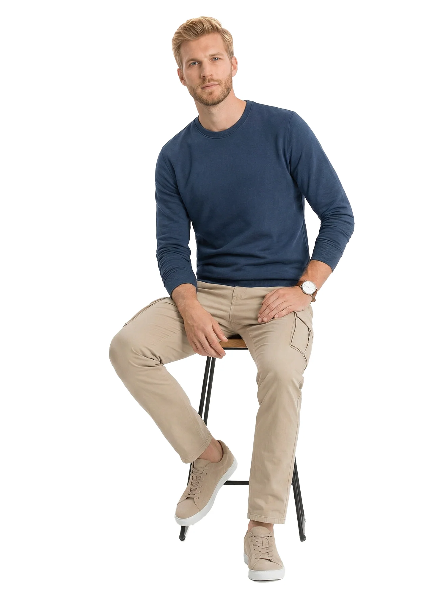 Blue RoundNeck Sweatshirt - Image 5