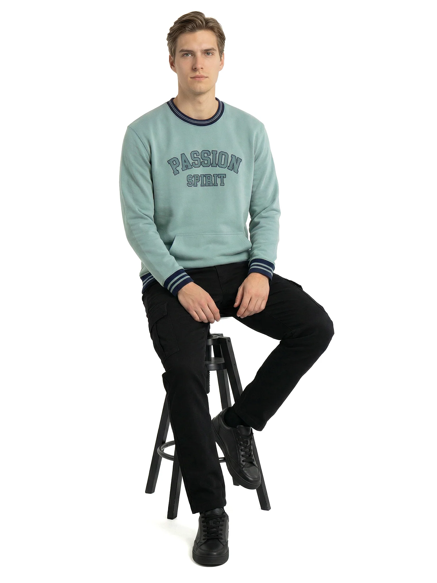 Blue RoundNeck Sweatshirt - Image 6
