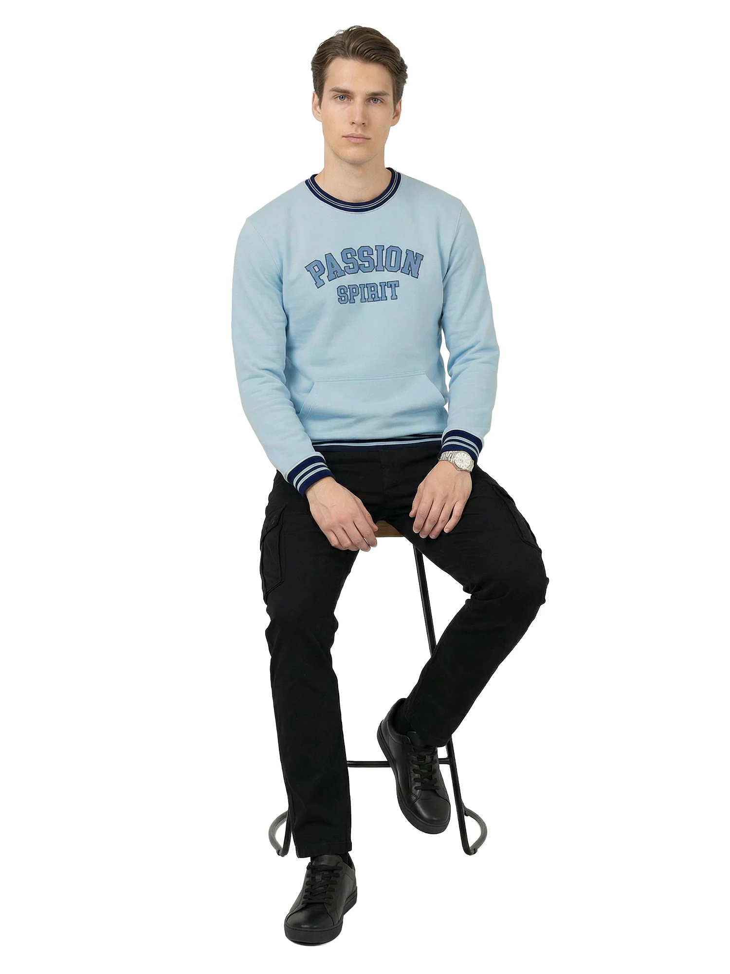 Blue RoundNeck Sweatshirt - Image 6