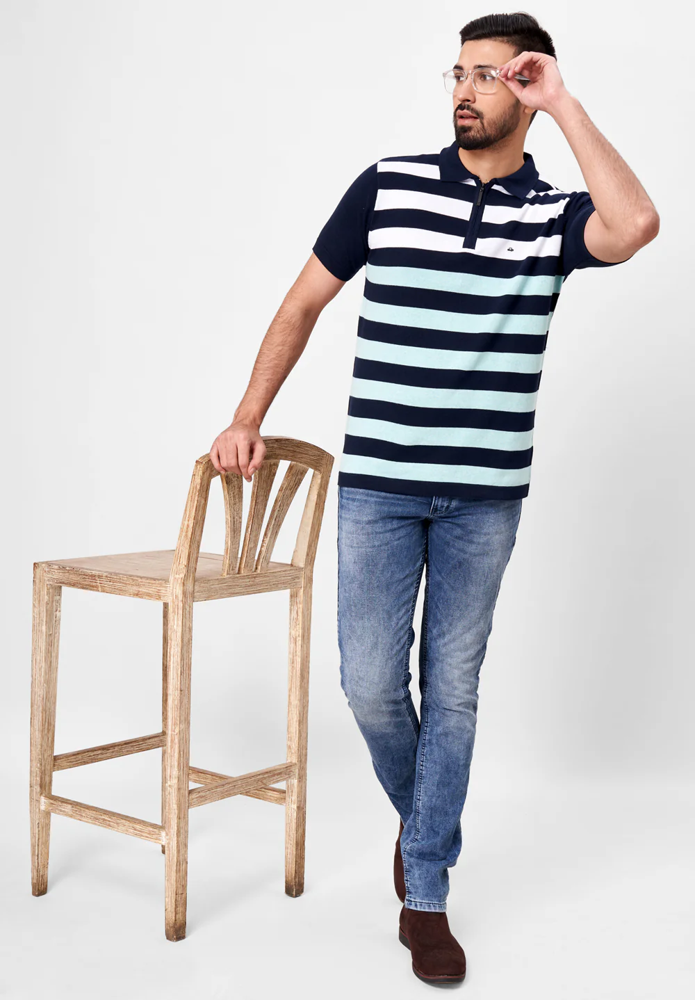 Blue Cotton T-Shirt - Image 4