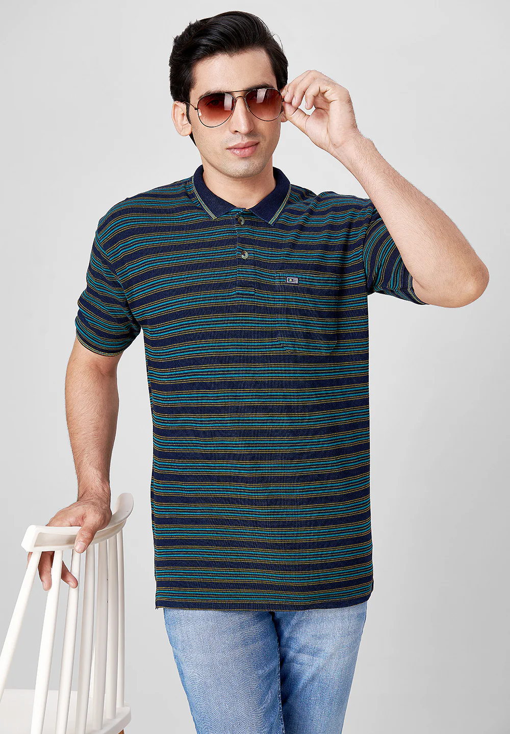 Blue Cotton T-Shirt - Image 5