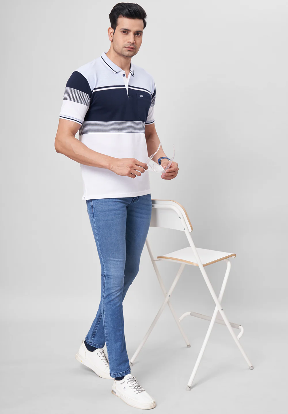 Blue Cotton T-Shirt - Image 4