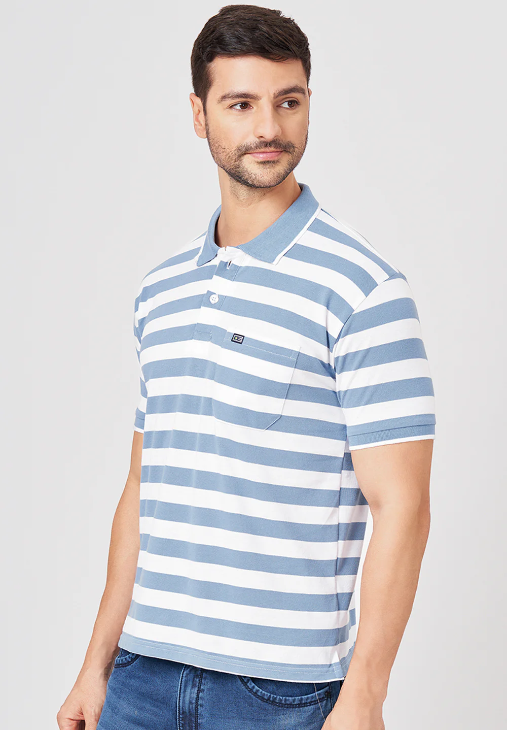 Blue Cotton T-Shirt - Image 3