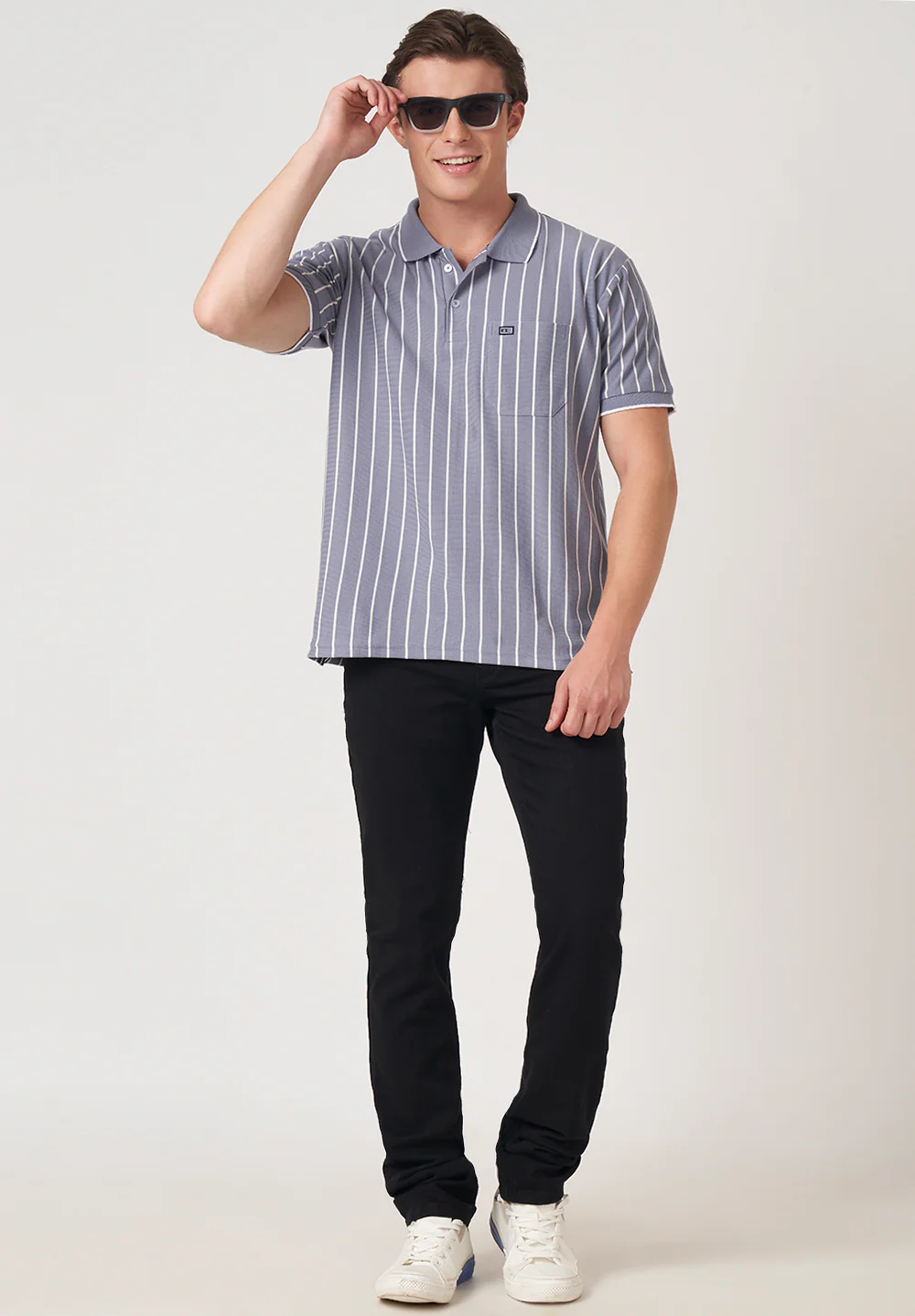 Blue Cotton T-Shirt - Image 4