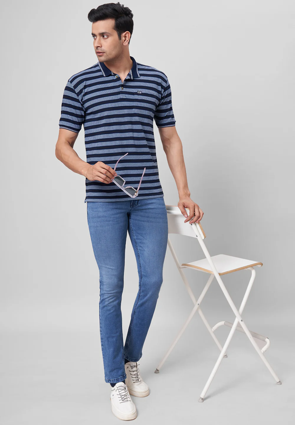 Blue Cotton T-Shirt - Image 4