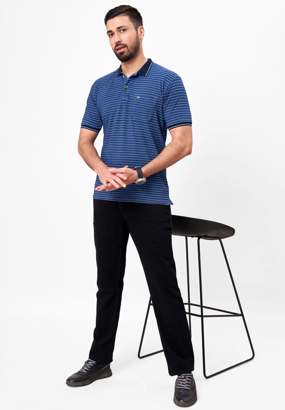 Blue Cotton T-Shirt - Image 4