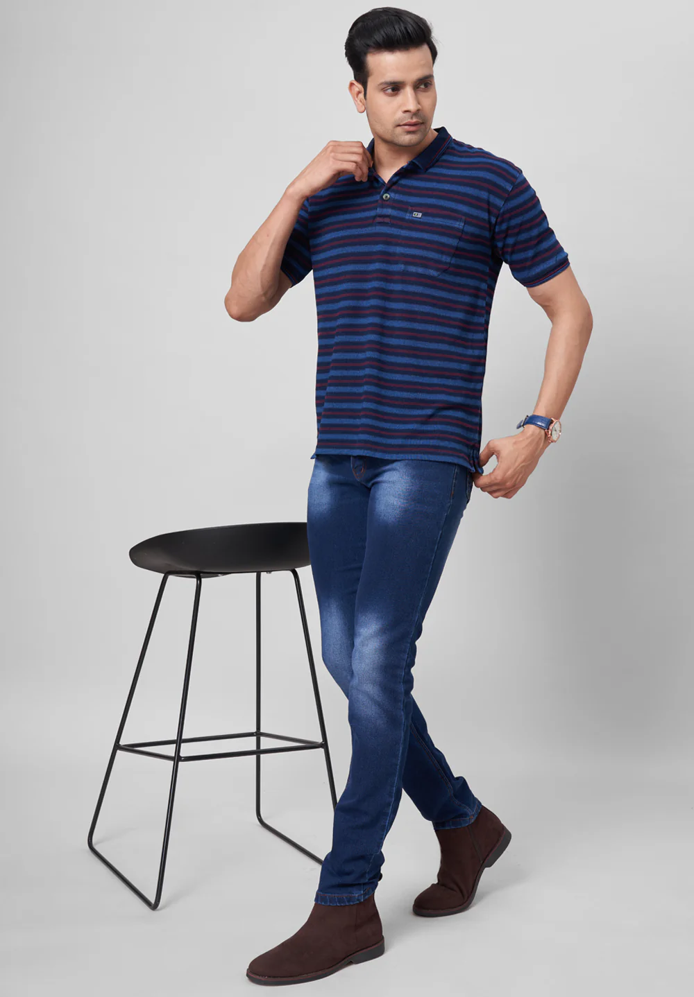 Blue Cotton T-Shirt - Image 4