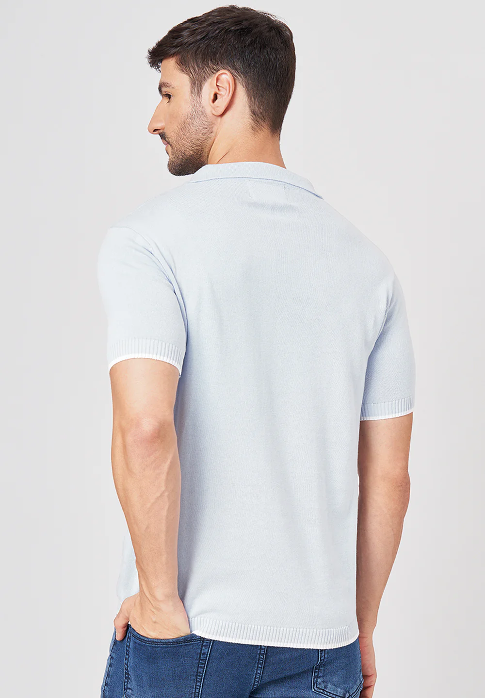 Blue Cotton T-Shirt - Image 3