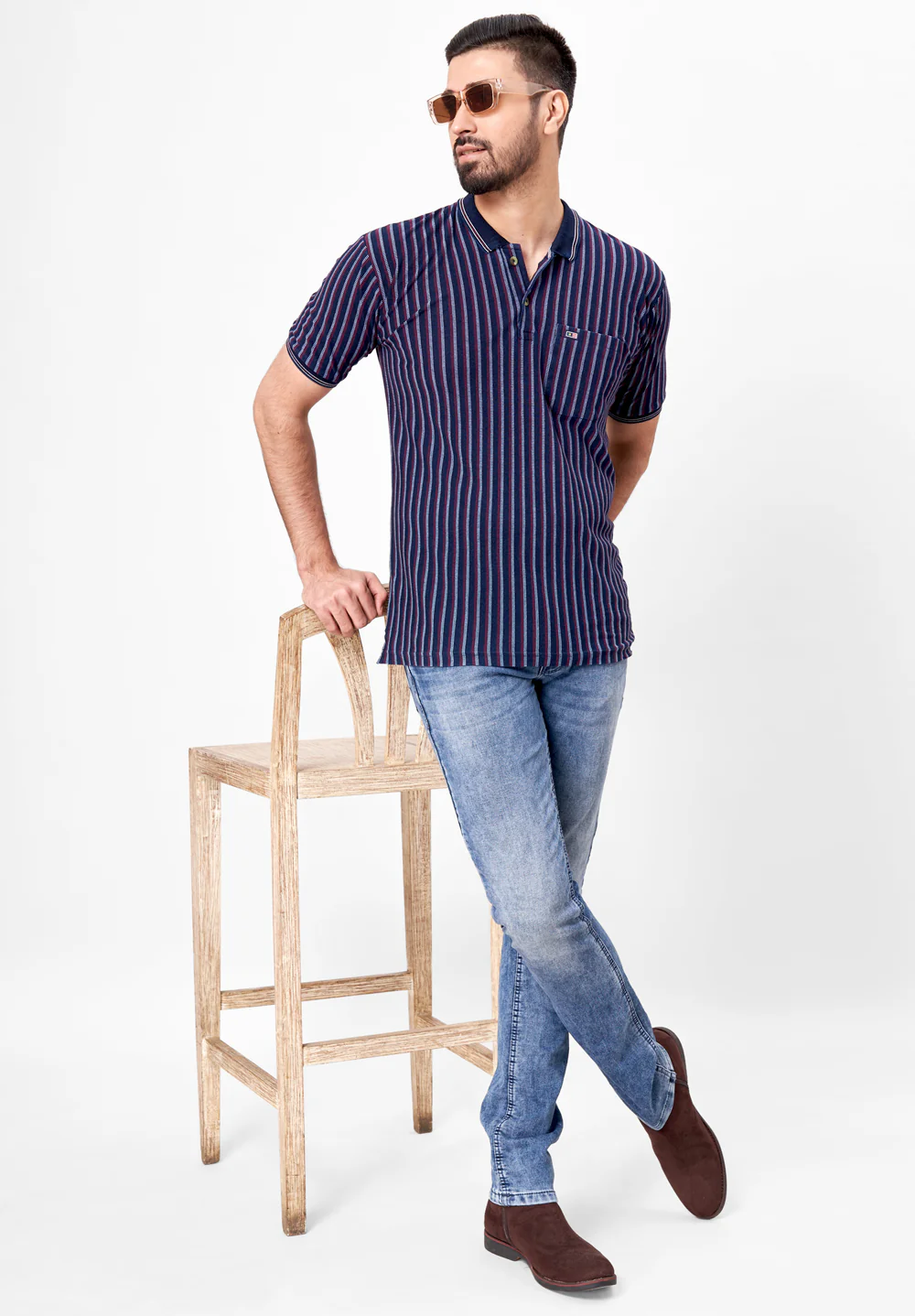 Blue Cotton T-Shirt - Image 4