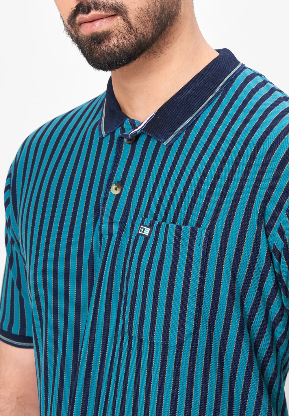 Blue Cotton T-Shirt - Image 3