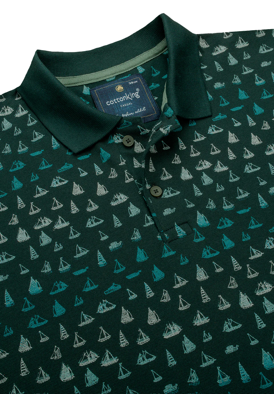 Green Cotton T-Shirt - Image 2