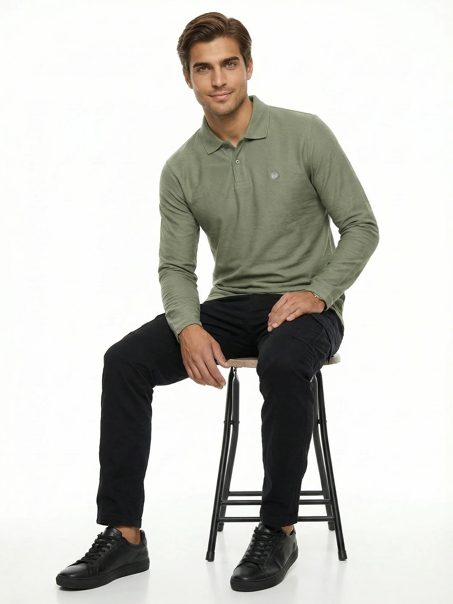 Green Full Sleeve Winter T-Shirt - Image 6