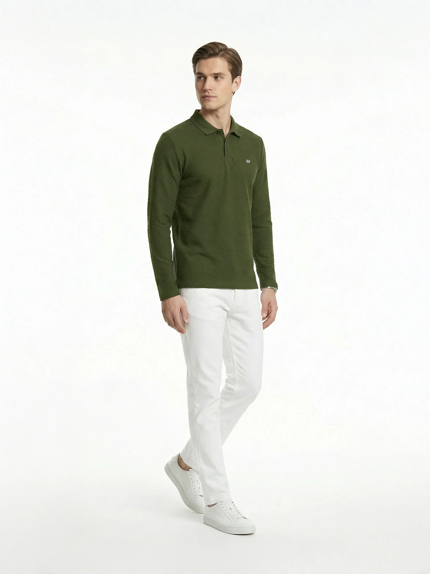 Green Full Sleeve Winter T-Shirt - Image 4