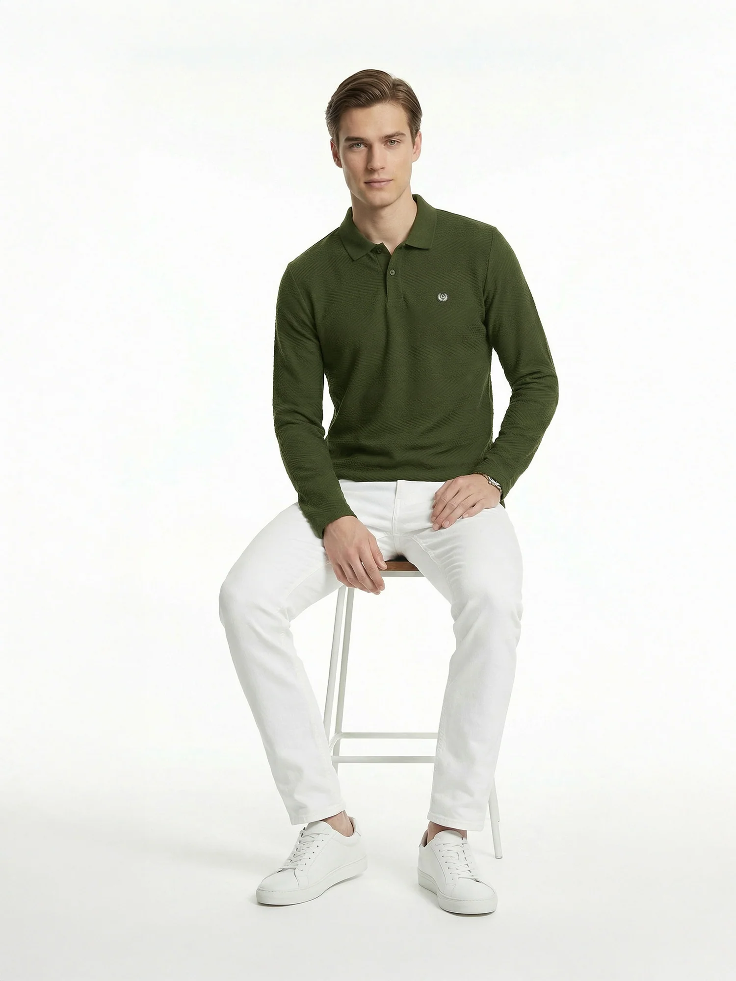 Green Full Sleeve Winter T-Shirt - Image 5