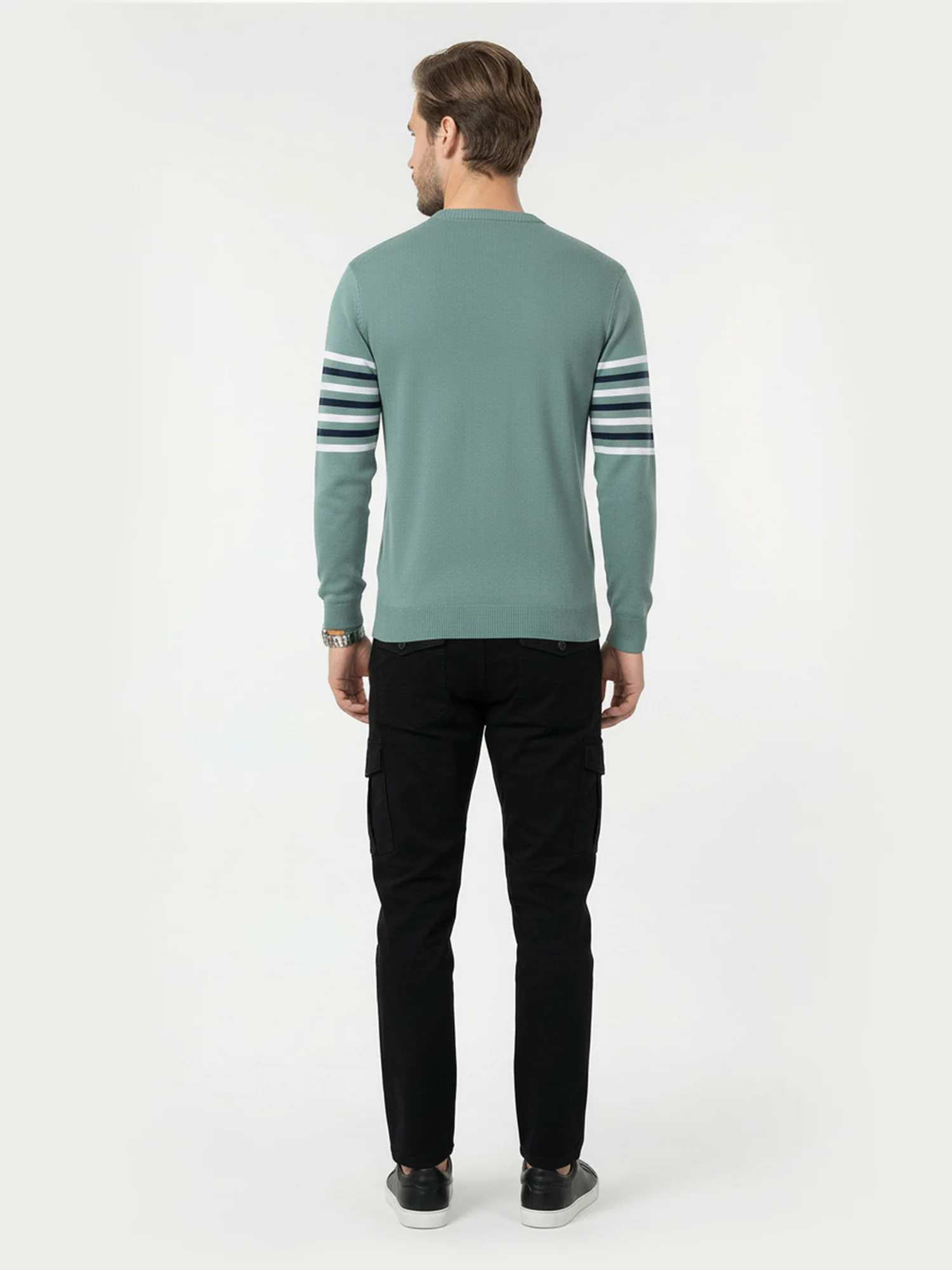 Green Full Sleeve Winter T-Shirt - Image 2