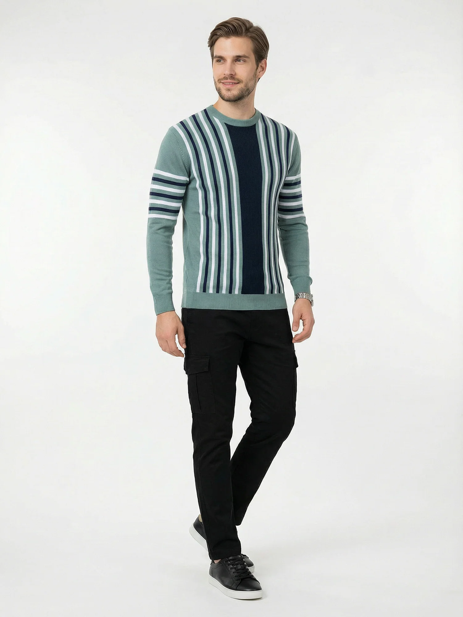 Green Full Sleeve Winter T-Shirt - Image 4