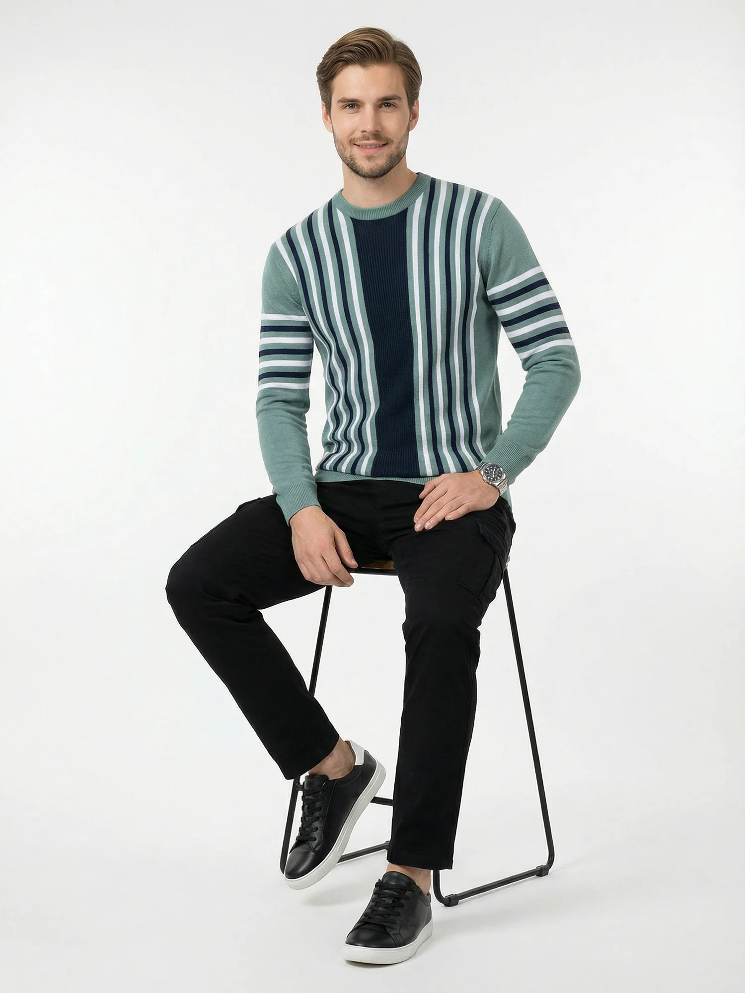 Green Full Sleeve Winter T-Shirt - Image 6