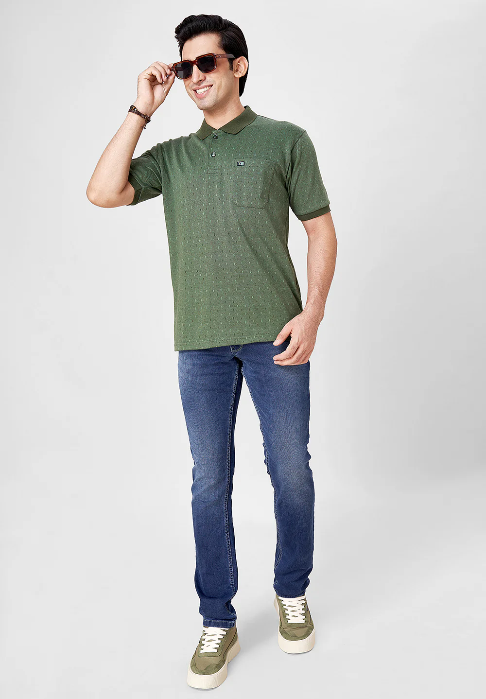 Green Cotton T-Shirt - Image 5